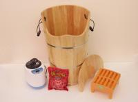 スチーマーフットスパ泰國橡木熏蒸桶蒸腳桶wooden pail for feet steaming