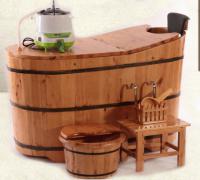 SPA熏蒸沐浴兩用香柏木浴盆 Sunna & bath wooden tub with steamer kit 